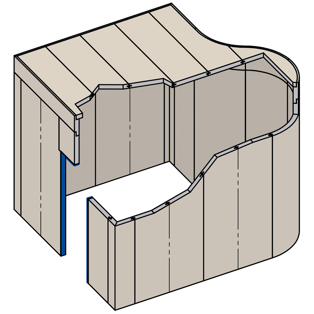 Flexible Wandhöhe: höhere Wände möglich durch Wanderhöhung